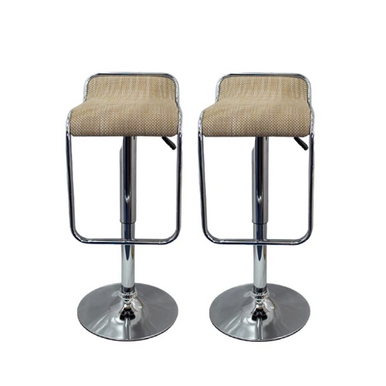 PrimeNest Bamboo Low Back Bar Stool - Modern Design - Mega Cart
