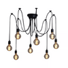 PrimeNest Black Elegance 8-Cord Chandelier - Elegant Lighting Fixture - Mega Cart