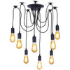PrimeNest Black Elegance 8-Cord Chandelier - Elegant Lighting Fixture - Mega Cart