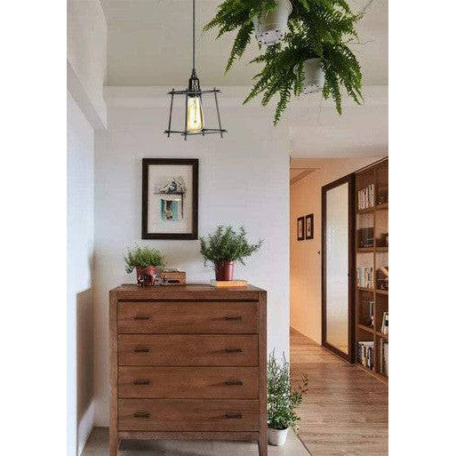 PrimeNest Black Metal Geometric Pendant Light - Mega Cart