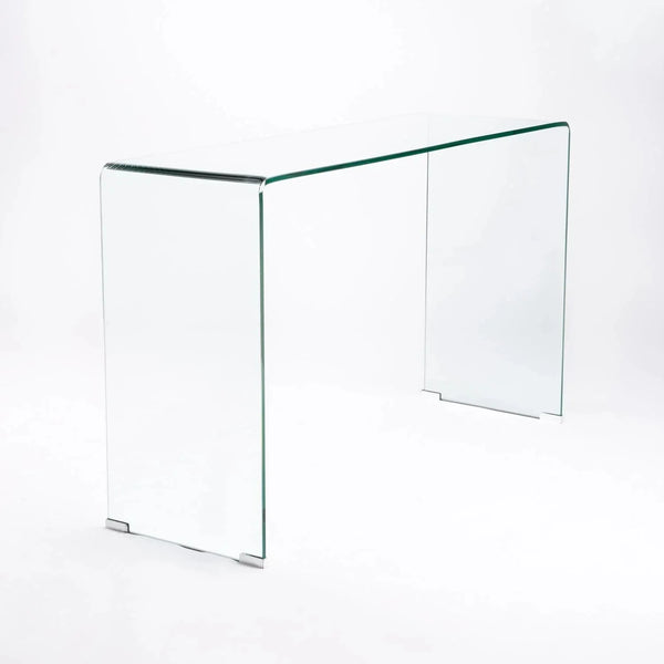 PrimeNest - Clear Glass Narrow Console Table - Mega Cart