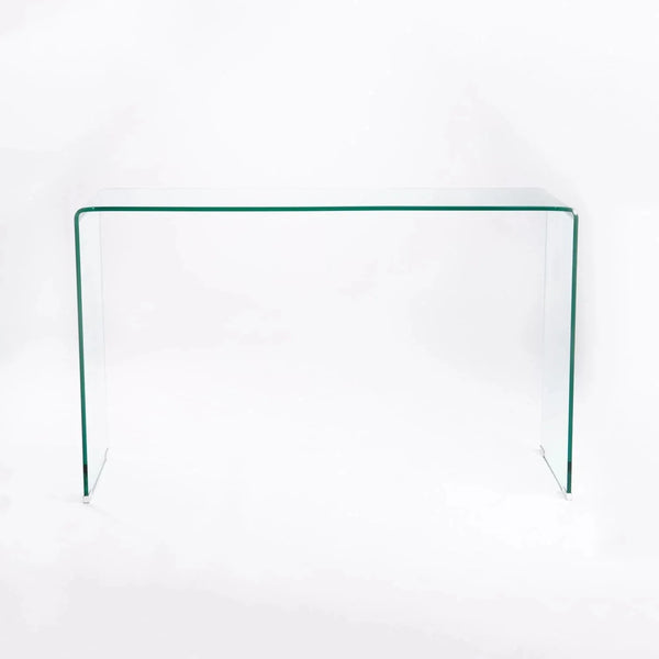 PrimeNest - Clear Glass Narrow Console Table - Mega Cart