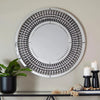 PrimeNest Elegant Crystal Teardrop Round Mirror - Stylish Home Decor - Mega Cart