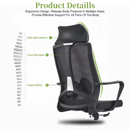 PrimeNest - Ergonomic Design Office Chair with Headrest - Mega Cart