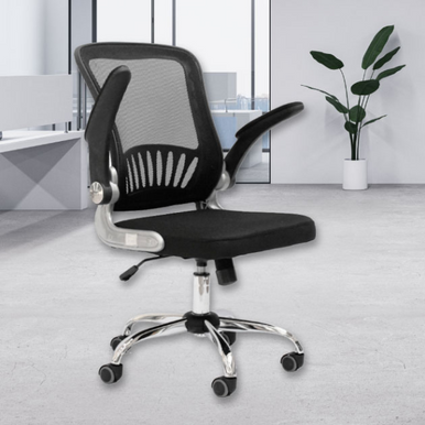 PrimeNest - Ergonomic Mesh Office Chair with Flip Arms - Mega Cart