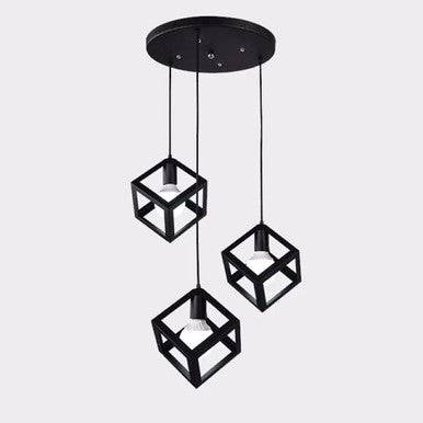 PrimeNest Industrial Dimmable Iron Chandelier - Mega Cart