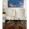 PrimeNest Layla Velvet Button-Back Dining Chairs - Elegant & Versatile - Mega Cart