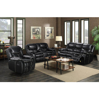 PrimeNest Luxurious Leather Reclining Sofa Set - 3 Piece - Mega Cart