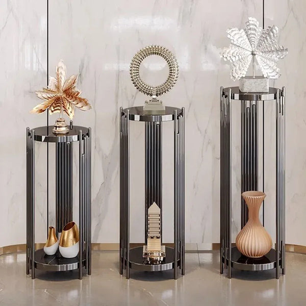 PrimeNest Modern 3-Piece Silver Display Set - Mega Cart