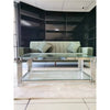 PrimeNest - Modern Abacus Coffee Table with Glass Top - Mega Cart