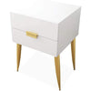 PrimeNest - Modern Bedside Table With 2 Drawers - Mega Cart