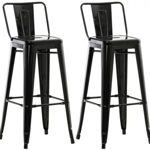 PrimeNest - Modern Minimalistic Metal Bar Stool - Mega Cart