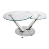 PrimeNest - Modern Swivel Coffee Table with Glass Tops - Mega Cart