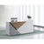 PrimeNest Modern White Reception Counter Desk - Sleek Design for Hotels - Mega Cart