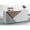 PrimeNest Modern White Reception Counter Desk - Sleek Design for Hotels - Mega Cart