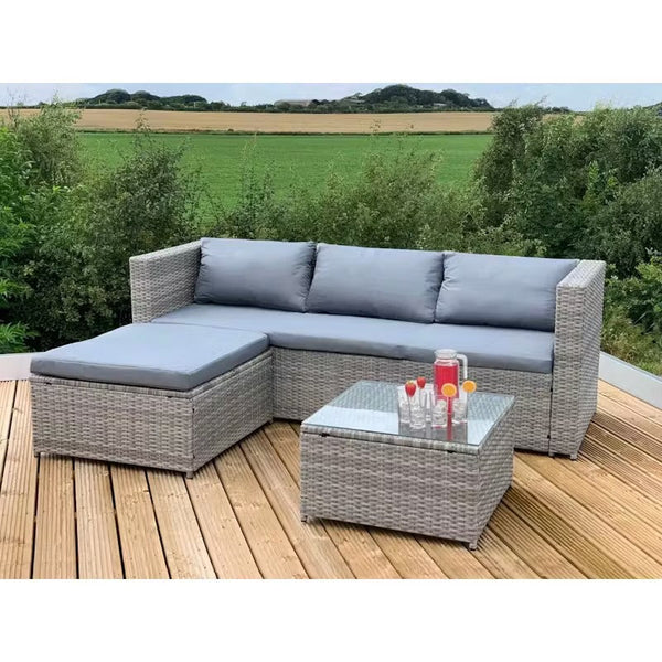Primenest Nia Outdoor Patio Set with Grey Cushions - Mega Cart