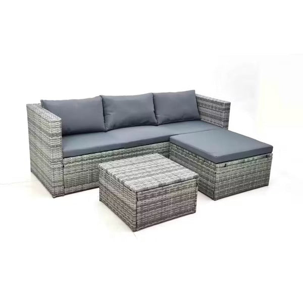 Primenest Nia Outdoor Patio Set with Grey Cushions - Mega Cart