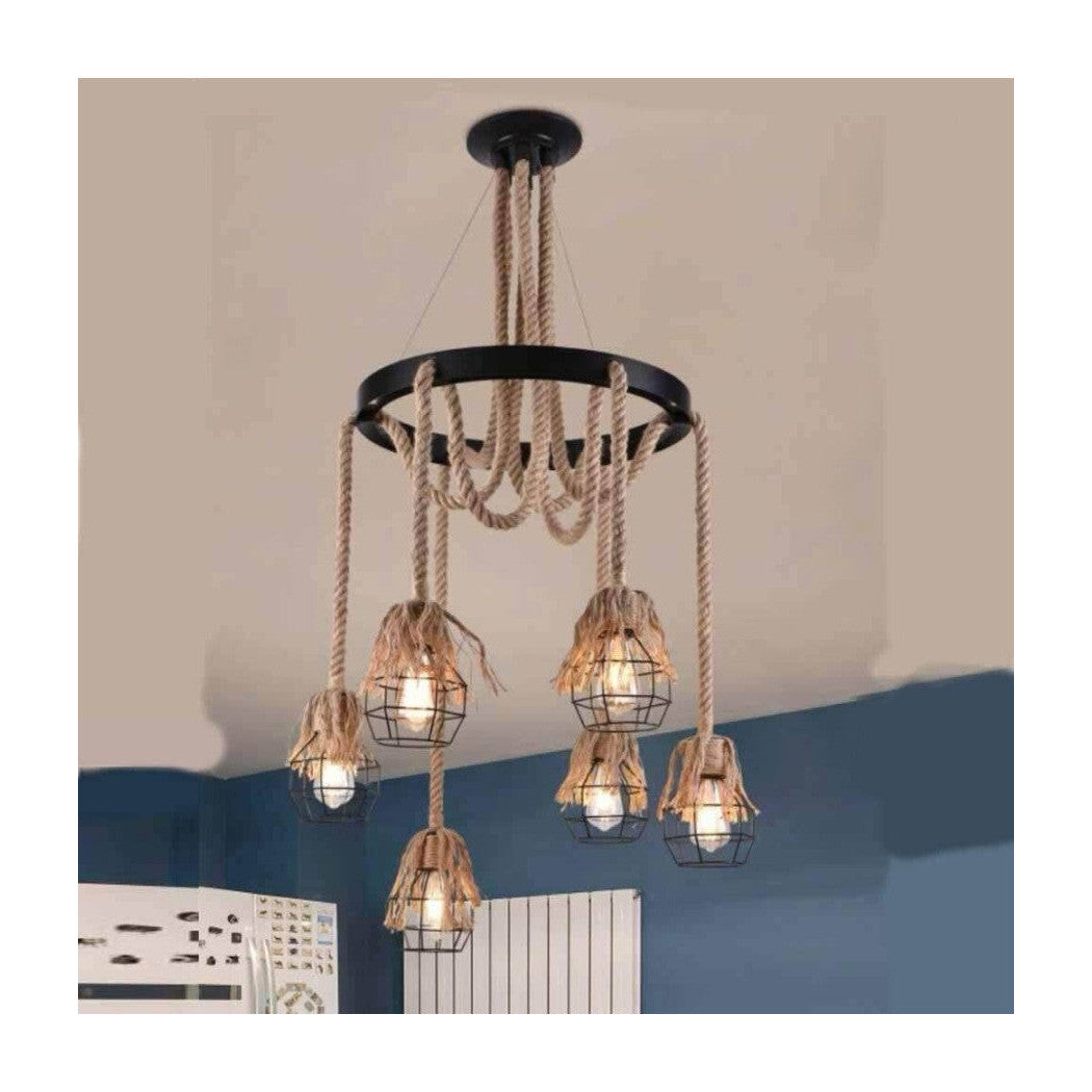 Rustic Rope Lighting Primenest Rustic Rope Ceiling Light – Prime Pick
