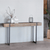 PrimeNest - Rustic Wooden Rectangular Coffee Table with Metal Frame - Mega Cart