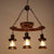 PrimeNest Steampunk Lantern Chandelier - Vintage Hanging Light Fixture - Mega Cart