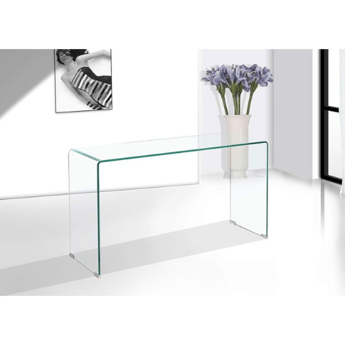 PrimeNest - Transparent Glass Console Accent Table - Mega Cart