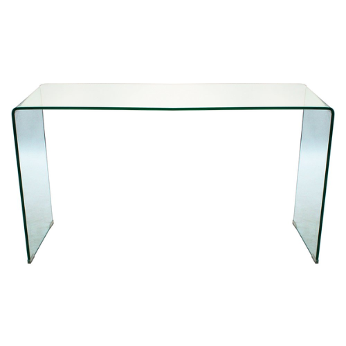 PrimeNest - Transparent Glass Console Accent Table - Mega Cart