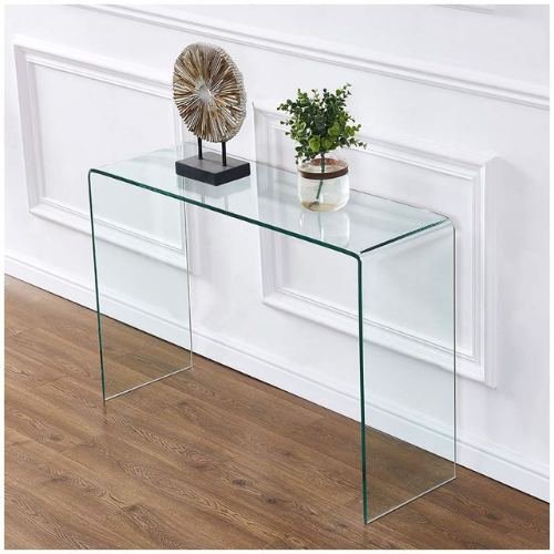 PrimeNest - Transparent Glass Console Accent Table - Mega Cart
