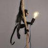 PrimeNest Vintage Monkey on Rope Pendant Light - Whimsical Design - Mega Cart