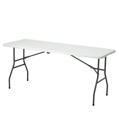 PrimeNest - White PVC Folding Table for Events and Dining - Mega Cart