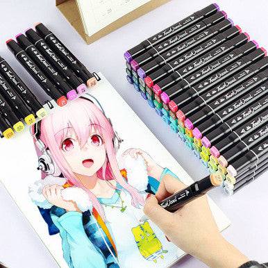 Professional Dual Tips Art Markers Set with Carry Bag - Mega Cart