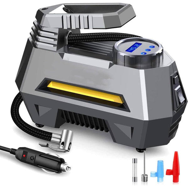 Digital 12V Car Air Pump with LED Light