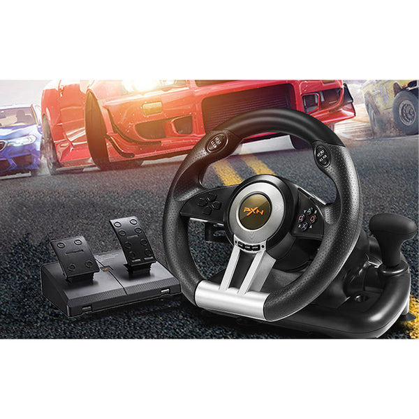 Racing Steering Wheel with Pedal - Mega Cart