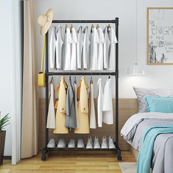 Rolling Clothes Organizer with Wheels - Mega Cart