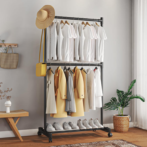 Rolling Clothes Organizer with Wheels - Mega Cart