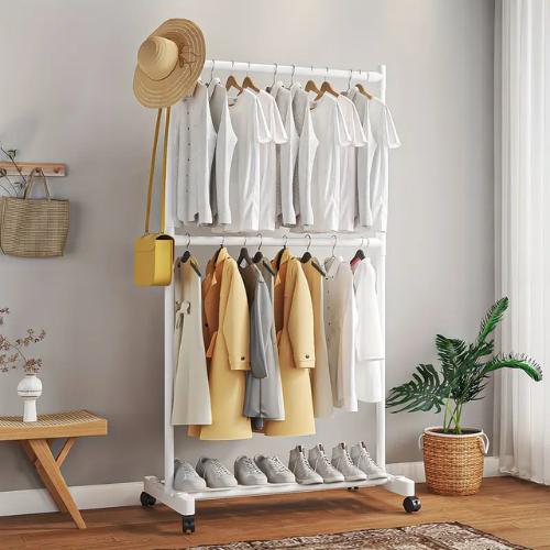 Rolling Clothes Organizer with Wheels - Mega Cart