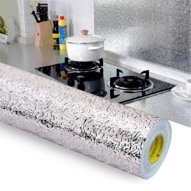Self-Adhesive Kitchen Aluminium Wall Sticker – Oilproof & Waterproof - Mega Cart