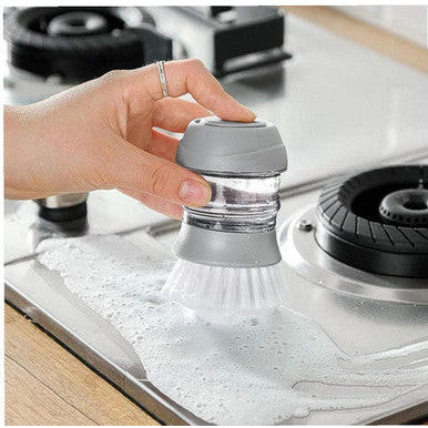 Soap Dispensing Cleaning Pot Brush With Holder - Mega Cart