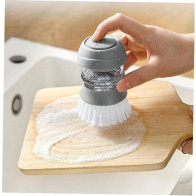 Soap Dispensing Cleaning Pot Brush With Holder - Mega Cart