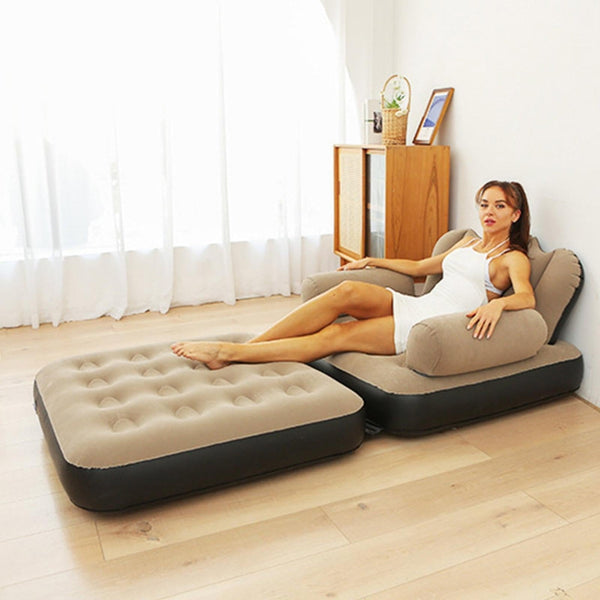 Compact & Foldable Inflatable Sofa with Armrest