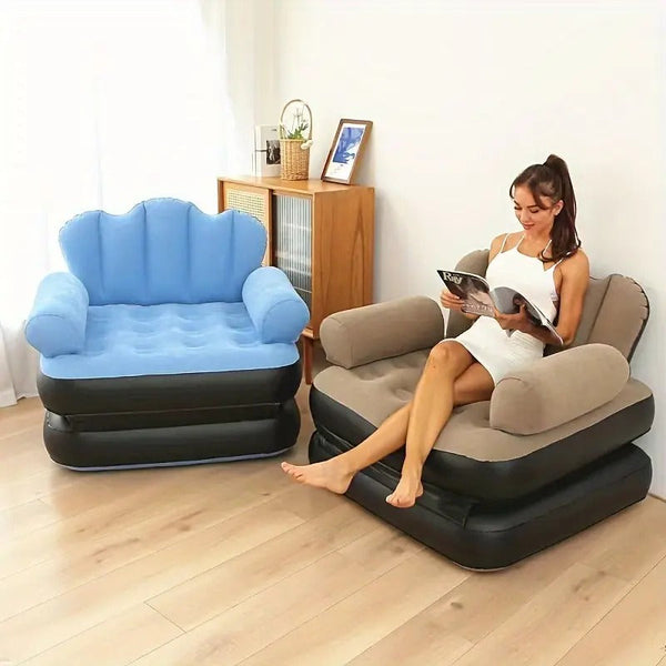 Compact & Foldable Inflatable Sofa with Armrest