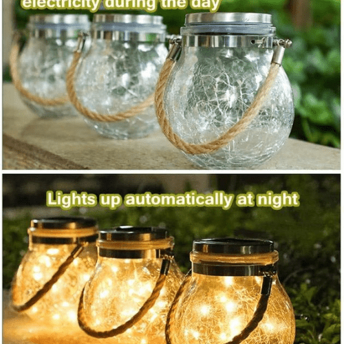 Solar Crack Ball Hanging Lantern - Mega Cart