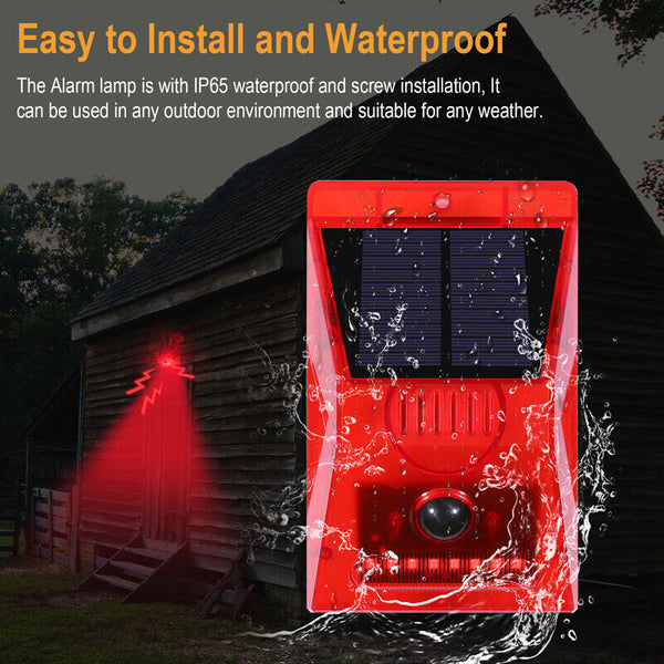 Solar Motion Sensor Alarm with Remote Control - Mega Cart