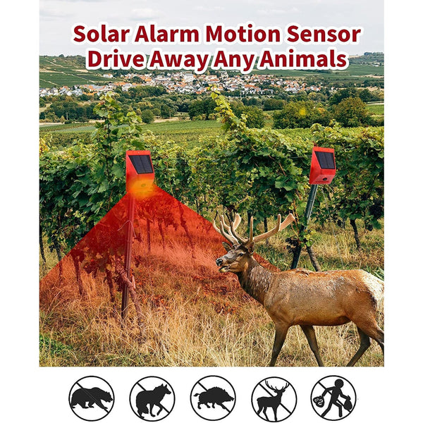 Solar Motion Sensor Alarm with Remote Control - Mega Cart