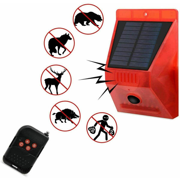 Solar Motion Sensor Alarm with Remote Control - Mega Cart