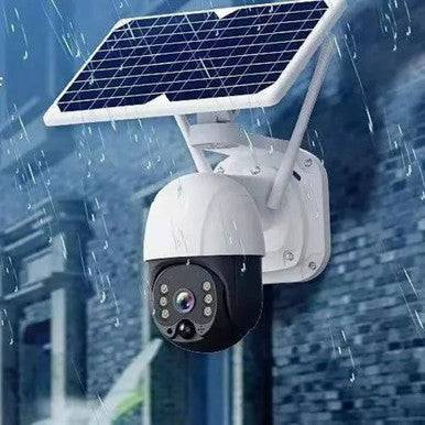 Solar-Powered 5G WiFi Camera with Night Vision & PIR Alarm - Mega Cart