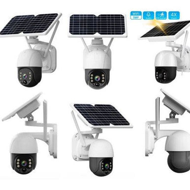 Solar-Powered 5G WiFi Camera with Night Vision & PIR Alarm - Mega Cart