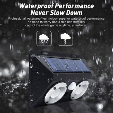 Solar-Powered Motion Sensor LED Wall Light for Outdoor Use - Mega Cart