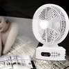 Solar-Powered Rechargeable Fan with Bluetooth Speaker & LED Light - Mega Cart