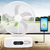 Solar-Powered Rechargeable Fan with Bluetooth Speaker & LED Light - Mega Cart