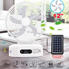 Solar-Powered Rechargeable Fan with Bluetooth Speaker & LED Light - Mega Cart